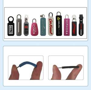 Tiradores de cremallera de silicona desmontables, de goma y PVC, suaves y adhesivos, deslizadores de cremallera de goma para equipaje, tiradores de cremallera de silicona - Product Image 4