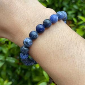 Chakralume Natural Blue Sodalite <b>Beaded</b> <b>Bracelet</b> for Healing Reiki Energy Jewelry Unisex Gift 8mm - Product Image 3