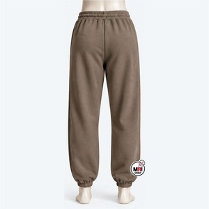 High Quality Mens <b>Brown</b> Sweatpants Elastic Waist Drawstring Side Pockets Knitted Cotton Breathable Midweight Casual Autumn Wear - Product Image 4