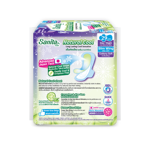 Toallas Sanitarias Sanita Natural Cool de 29 cm con Alas, Alta Absorbencia, Uso Diurno, Refrescantes, Transpirables e Hipoalergénicas - Product Image 2