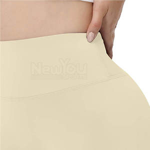 NEW YOU SPORTS กางเกงขาสั้นกีฬาสีพื้นเอวกลางสำหรับผู้หญิง แห้งเร็ว ระบายอากาศได้ดี ผ้าแคนวาส เอวยางยืด ทรงปกติ - Product Image 3