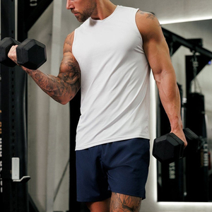 Débardeur côtelé 100 % coton de haute qualité pour hommes, idéal pour la gym et le sport, séchage rapide - Product Image 3