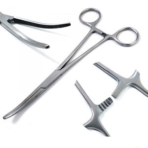 Pinces à moustiques Halsted 12,5 cm (5 pouces) droites à pointe fine, mâchoires entièrement dentelées 1x2 dents, poignée à anneau de verrouillage à cliquet - Product Image 3