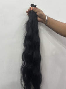 Extensions de cheveux humains ondulés et raides naturels, légers et écologiques, en vrac - Product Image 2