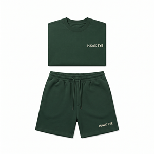 Conjunto Deportivo de Verano para Hombre, Ropa Deportiva Informal para Gimnasio, Top y Pantalones Cortos, Conjunto de 2 Piezas, Venta al Por Mayor, Logotipo Personalizado, Traje de Camiseta para Hombre - Product Image 4