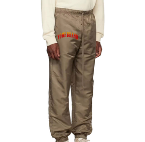 Yourbrand Men's Elastic Waist Drawstring Sweatpants Casual Midweight <b>Linen</b>/Cotton Vintage Autumn Style Straight Print Front - Product Image 4