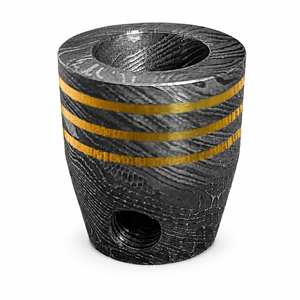 Jexmoo Pipa de Fumar Reutilizable de Acero de Damasco de Lujo Hecha a Mano con Funda de Cuero, Regalo para Papá, Esposo, Novio - Product Image 6