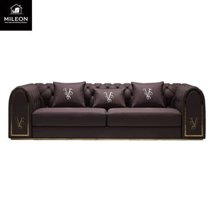 Canapé sectionnel en cuir capitonné au design moderne, canapé <span class=keywords><strong>beige</strong></span> luxueux, canapé personnalisable pour hôtels, appartements, villas et chambres - Product Image 6