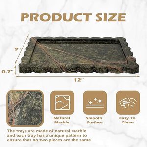 Plateau en marbre durable le plus vendu avec surface polie lisse pour la présentation sur les comptoirs de restaurants, hôtels, salles de bain et cuisines - Product Image 5