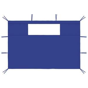 Paredes laterales azules para gazebo con ventanas, 2 piezas, accesorios para carpa - Product Image 2