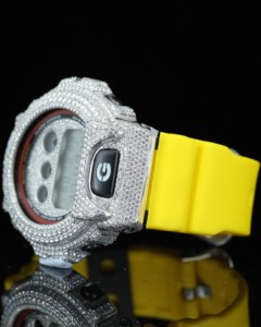 Reloj de Lujo para Hombre, de Acero Inoxidable, Analógico, con Pedrería, Amarillo, Resistente a Impactos, con Retroiluminación LED y Alarma, para Uso Diario - Product Image 2