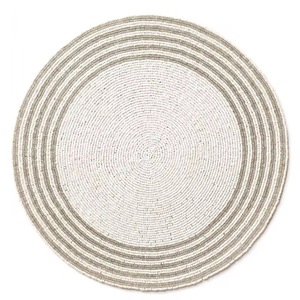 Handcrafted Beaded Round Placemat Beaded Design Placemat by Saro Lifestyle Shamrock Coquette Bow Placemat <b>table</b> <b>mat</b> or placemat - Product Image 4