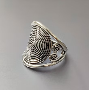 Unique Textured Handcrafted <b>925</b> <b>Silver</b> <b>Ring</b> (6.5 Grams) Everyday Wear Jewelry, Best For Gifts Any Occasion - Product Image 2