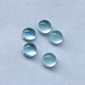 Aguamarina Natural Estabilizada, Cabujón Redondo de 7mm, Gema Azul Suelta para Joyería y Diseños Personalizados - Product Image 3