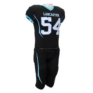 Ensemble d'uniformes de football américain personnalisés, vêtements de sport d'équipe OEM, impression par sublimation, antibactérien, séchage rapide, 100% polyester, pour hommes adultes - Product Image 6
