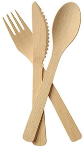 Fourchette en bois de bouleau vert premium 155 mm – Couverts jetables durables pour hôtels et services de restauration, pour buffets et événements 2026 - Product Image 1