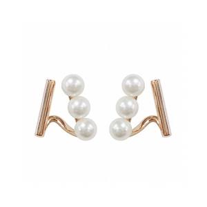 Nouvelle édition 2023 Boucles d'oreilles en perles rétro françaises Design de niche haut de gamme avec un tempérament de luxe léger - Product Image 5