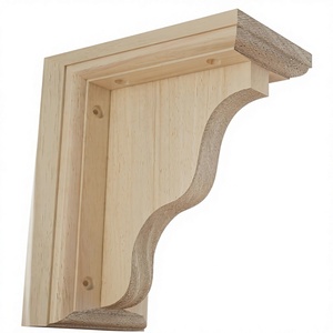 Custom Solid Wood Corbels OEM Supplier Decorative Wooden Cabinet Brackets for Furniture Kitchen Wholesale Solid Wood Corbels - Product Image 1