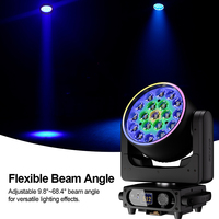 SHEHDS 19x20W RGBLAC Luz de Escenario Móvil con Efecto Beam Wash DMX512 Zoom Luces DJ para KTV Fiesta Bar Concierto