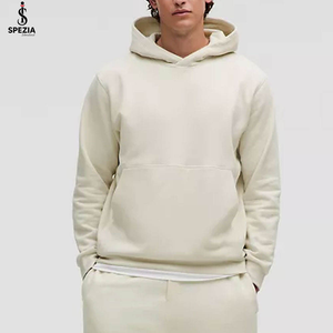 Embroidered 100% Cotton Regular Sleeve <b>Zip</b>-<b>Up</b> Lined Fleece 300g Men's <b>Cropped</b> Pullover <b>Hoodie</b> High Quality - Product Image 4