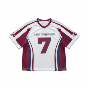 Venta al por Mayor de la Última Camiseta de Fútbol Americano de Malla Tejida de Poliéster para Equipos Deportivos, Ligera, Transpirable y de Alta Calidad - Product Image 1
