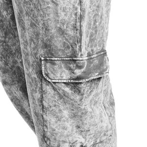 Sweat-shirt à capuche pour homme grande taille, gris, en coton délavé, coupe décontractée, manches longues, avec cordon de serrage et poche, idéal pour l'automne - Product Image 4