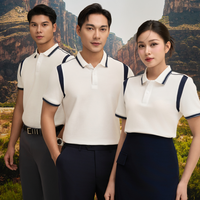 T-shirt polo à la mode 210g 65% coton 35% Poly décontracté élégant contraste aisselles conception personnalisée et livraison mondiale rapide