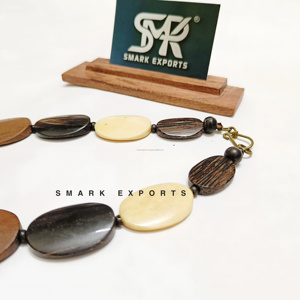 Luxury Natural Horn Bone Bead <b>Necklace</b> Handmade Tribal African Ethnic Choker Statement <b>Boho</b> Jewelry Fashion Gift for Women - Product Image 2