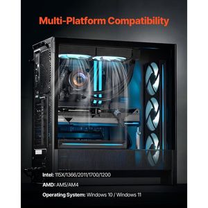ARGB Light 120 mm PWN Fans CPU Liquid AIO Water Cooler avec & Target Audience Computer Enthusiast - Product Image 6