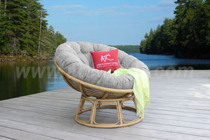Chaise longue d'extérieur moderne haut de gamme avec structure en aluminium, design Papasan, coussins confortables, écologique et durable - Product Image 3