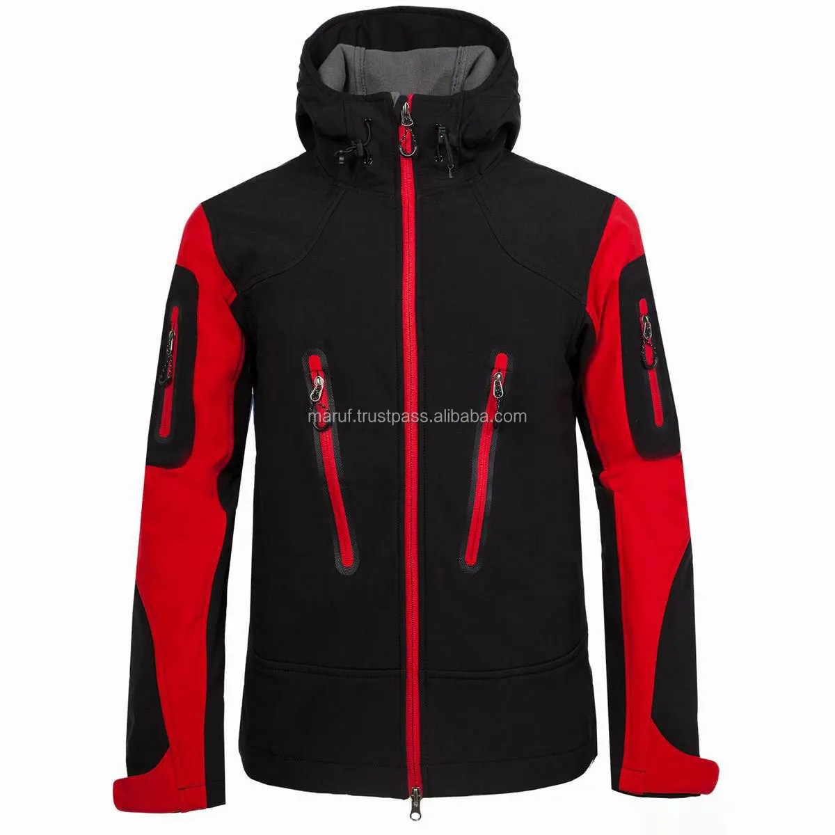 Kırmızı su geçirmez yumuşak kabuk Polar Polar MSSJ5 Softshell 5XL ceket erkekler için