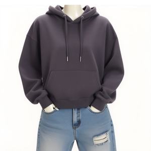 Custom Women's <b>Tracksuits</b> Heavy Weight 500 GSM 350 GSM <b>Polyester</b>/Cotton Fleece Embroidered Oversized Hoodie Shorts - Product Image 5