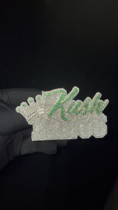 Collar con colgante de corona y nombre de rey, diamante cultivado en laboratorio, estilo hip hop, para hombre y mujer, a la moda. - Product Image 1