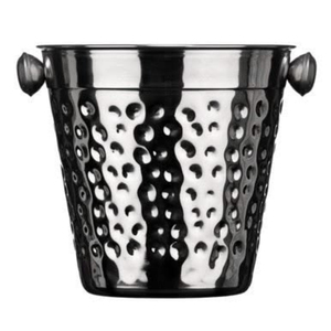 Hot Seller Metal Hammered Wine <b>Cooler</b> Antique Silver Finished Round Shape Wine <b>Cooler</b> With Handle for Bar Ware Party Ice Bucket - Product Image 1