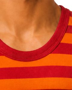 <b>Red</b> Orange Striped <b>Men</b> Cotton Tank Top Sleeveless <b>Vest</b> Casual Summer Gym Fitness Shirt Breathable Loose Fit Streetwear Tank Top - Product Image 5