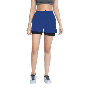 Shorts de sport personnalisés pour femmes, taille mi-haute, sans coutures, effet froncé, respirants, anti-transpiration, séchage rapide, 100% polyester, grandes tailles, OEM - Product Image 5