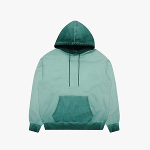 Sudadera con capucha de color liso descolorido por el sol, de alto demanda, de 420 g/m², de dos tonos, teñida lisa, estilo streetwear, de peso pesado, con efecto lavado a la piedra. - Product Image 1