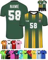 Chemise à imprimé intégral, t-shirts personnalisés pour hommes, sublimation, 100% polyester, maillots de football, séchage rapide, design unique, uniforme de football