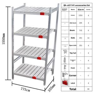 Estantería Modular Personalizable para Cámaras Frigoríficas, de <span class=keywords><strong>Aluminio</strong></span> Resistente, para Almacenamiento en Almacenes, Estantería Ligera para Congeladores - Product Image 2