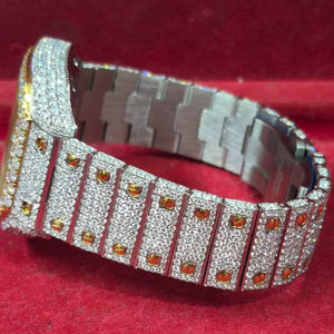 Reloj Montre con Diamantes Reales, Estilo Hip Hop, Cuarzo, Marca de Lujo, Unisex, Clásico, Deportivo, con Alarma, Resistente al Agua 3BAR, Cronógrafo - Product Image 1