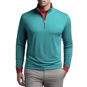 Quarter Zip Pullover Athletic Wear Camisa para Golf Transpirable Ropa al aire libre Tallas grandes Otoño Active Tops - Product Image 1