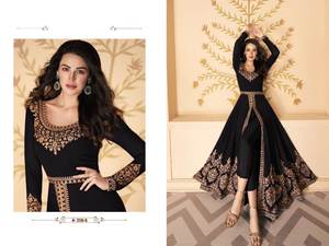 Ensemble tendance: Heavy Georgette Silk Shalwar Kameez avec Stone Work, Santoon Inner & Stunning Dupatta - Product Image 6
