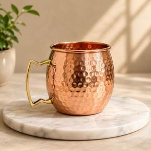 Tazas de Cobre con Asa, Diseño Vintage, Vajilla Ecológica - Product Image 2
