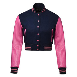 Varsity <b>Jacket</b> Women Premium Quality <b>Leather</b> and Wool Baseball Letterman <b>Jacket</b> for Womens <b>Long</b> Sleeve Classic Stylish Outerwear - Product Image 1