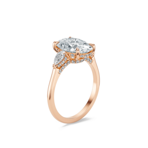 แหวนคามิลล่า ทองคำแท้ 24-14K ประดับเพชรทรงรี (4.74 กะรัต) รับรองโดย IGI แหวนหมั้นหรูหราสำหรับผู้หญิง - Product Image 2