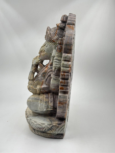 Estatua de Ganesha de Jaspe Picasso Natural Tallada a Mano de 8.5 Pulgadas, Escultura de Cristal, Decoración para el Hogar, Proveedor Mayorista OEM ODM - Product Image 5
