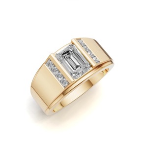 Great Quality <b>Emerald</b> <b>Mens</b> Lab Grown Diamond <b>Ring</b> Premium Luxury White Stone Design for Jewelry Collections - Product Image 5