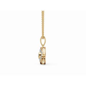 Collar con Colgante de Joyería Fina de Moda, Chapado en Oro y Plata, con Moissanita Ojo Turco Protectora y Piedras de Corte Redondo - Product Image 6