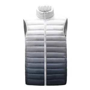Chaleco Deportivo Ligero para Hombre, Color Azul Marino, Resistente al Viento y al Agua, Cuello Alto, Cierre de Cremallera, Diseño ODM - Product Image 1
