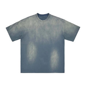 เสื้อยืดผู้ชายทรงโอเวอร์ไซส์ ผ้าฝ้าย 100% หนัก 230 กรัม ป้องกันรอยยับ ระบายอากาศได้ดี สีซีดแบบวินเทจ ล้างสีด้วยกรด - Product Image 5